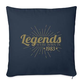Legends were born in 1983 - Sofa pillowcase 17,3'' x 17,3'' (45 x 45 cm) - navy - Front