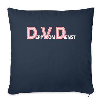dvd depp on duty blanc - Housse de coussin décorative 45 x 45 cm - bleu marine - Devant