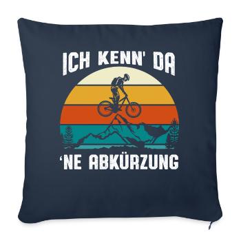 Ich kenn da ne Abkürzung - Sofakissenbezug 45 x 45 cm - Navy - Vorne