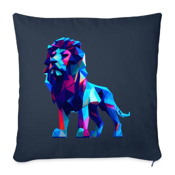 Polygon Lions - Sofa pillowcase 17,3'' x 17,3'' (45 x 45 cm) - navy - Front