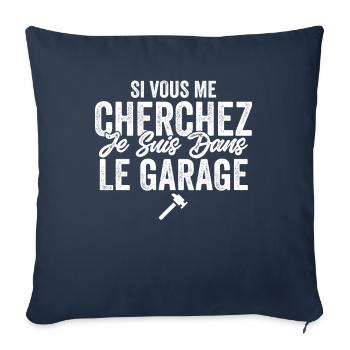 Garage Bricolage Outils Pour Papa Mécanicien - Housse de coussin décorative 45 x 45 cm - bleu marine - Devant