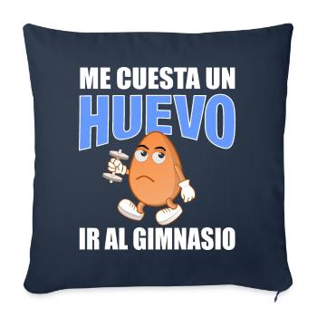 Cela me coûte cher d’aller à la salle de sport - Housse de coussin décorative 45 x 45 cm - bleu marine - Devant