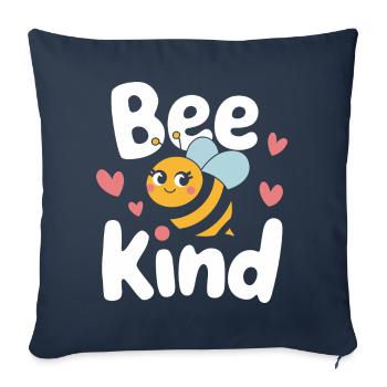 abeille abeille apicultrice abeille abeille - Housse de coussin décorative 45 x 45 cm - bleu marine - Devant