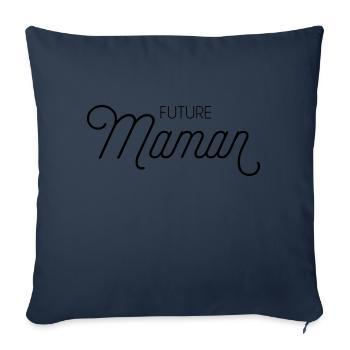 Future Maman - Housse de coussin décorative 45 x 45 cm - bleu marine - Devant