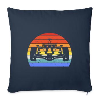 Vintage Retro Formula Car Racing Car IV - Sofa pillowcase 17,3'' x 17,3'' (45 x 45 cm) - navy - Front