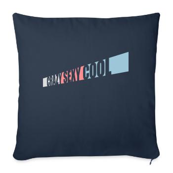 crazy sexy cool design - Sofa pillowcase 17,3'' x 17,3'' (45 x 45 cm) - navy - Front