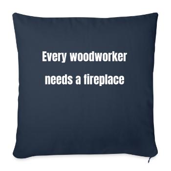 funny carpenter girl tshirts - Sofa pillowcase 17,3'' x 17,3'' (45 x 45 cm) - navy - Front