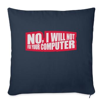not fix your computer - Sofakissenbezug 45 x 45 cm - Navy - Vorne