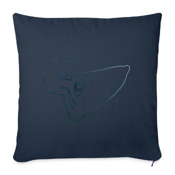 Femmes Hommes Jet Ski Équitation Jet Ski - Housse de coussin décorative 45 x 45 cm - bleu marine - Devant