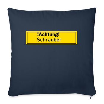 Schrauber Auto Schrauben Geschenk Geschenkidee - Sofakissenbezug 45 x 45 cm - Navy - Vorne
