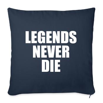 Legends never die - Housse de coussin décorative 45 x 45 cm - bleu marine - Devant