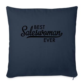 Vendeuse - Housse de coussin décorative 45 x 45 cm - bleu marine - Devant
