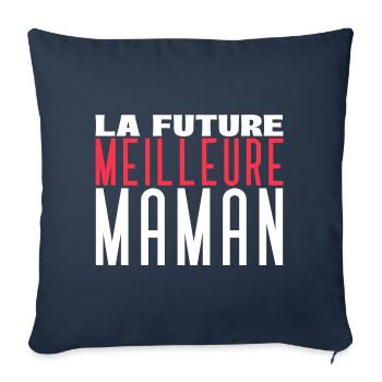 La future meilleure maman - Housse de coussin décorative 45 x 45 cm - bleu marine - Devant