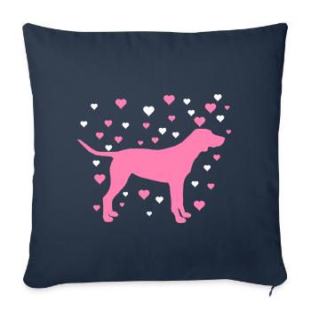 Labrador - Housse de coussin décorative 45 x 45 cm - bleu marine - Devant