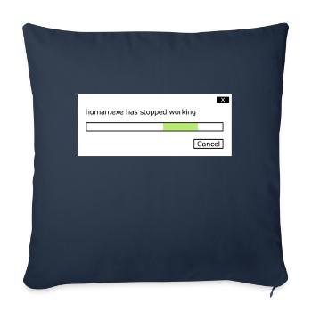 human.exe ne fonctionne plus en disant human .exe - Housse de coussin décorative 45 x 45 cm - bleu marine - Devant