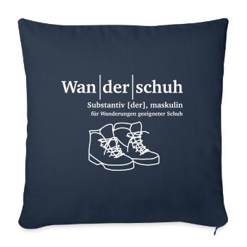 Wanderschuh Wandern - Sofakissenbezug 45 x 45 cm - Navy - Vorne