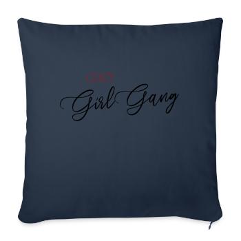 Crazy Girl Gang - Housse de coussin décorative 45 x 45 cm - bleu marine - Devant