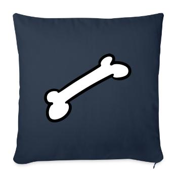 Os chien idée cadeau Amour de chien - Housse de coussin décorative 45 x 45 cm - bleu marine - Devant