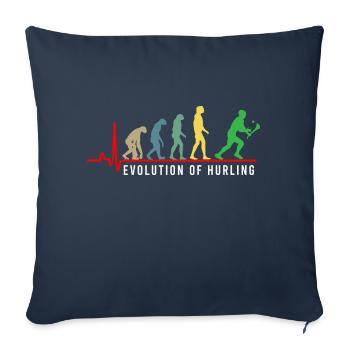 The Evolution of Hurling - Sofa pillowcase 17,3'' x 17,3'' (45 x 45 cm) - navy - Front