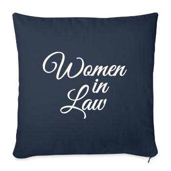 Femmes en droit, Avocat, Avocat, Procureur Gift - Housse de coussin décorative 45 x 45 cm - bleu marine - Devant