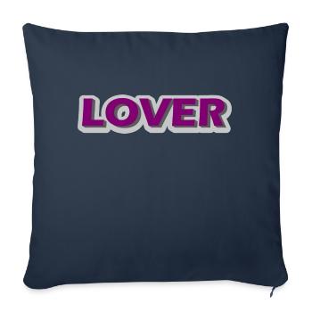 Amant - Housse de coussin décorative 45 x 45 cm - bleu marine - Devant