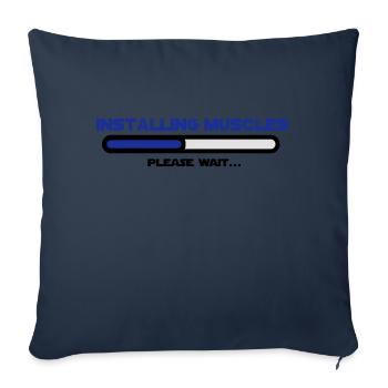 installing muscles 2 - Housse de coussin décorative 45 x 45 cm - bleu marine - Devant