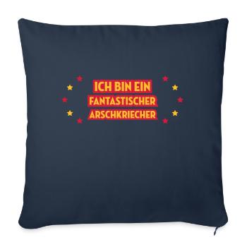 Arschkriecher Arschkriecherin Heuchler Heuchlerin - Sofakissenbezug 45 x 45 cm - Navy - Vorne