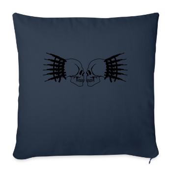 skull_with_guns_02 - Sofakissenbezug 45 x 45 cm - Navy - Vorne