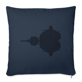 Mandelbrot Ascii - schwarz - Sofakissenbezug 45 x 45 cm - Navy - Vorne