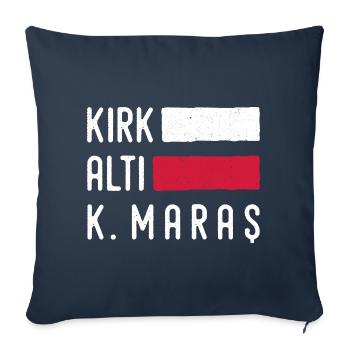 Maras 46 Turquie Turkiye Cadeau Vacances TR Turk - Housse de coussin décorative 45 x 45 cm - bleu marine - Devant