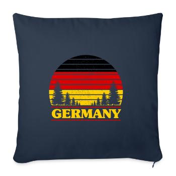 Allemagne - Housse de coussin décorative 45 x 45 cm - bleu marine - Devant