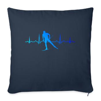 Cross-country skiing Men Cross-country skiing Classic Women Cross-country skiing Sk - Sofa pillowcase 17,3'' x 17,3'' (45 x 45 cm) - navy - Front