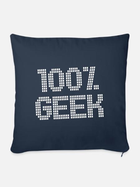 100% Geek! Hundertprozentiger Geek - Sofakissenbezug 45 x 45 cm - Navy