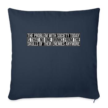 drinks from enemies skulls - Sofa pillowcase 17,3'' x 17,3'' (45 x 45 cm) - navy - Front