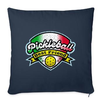 Pickleball - Meilleur ami - Italie - Housse de coussin décorative 45 x 45 cm - bleu marine - Devant