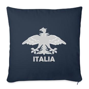 Les Italiens - Housse de coussin décorative 45 x 45 cm - bleu marine - Devant