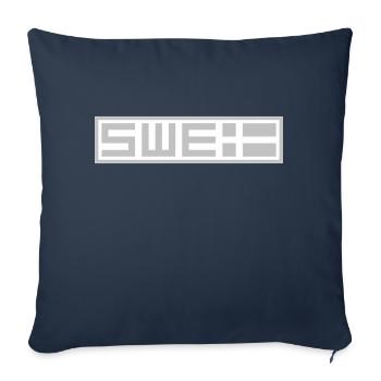 Tactique suédoise - Housse de coussin décorative 45 x 45 cm - bleu marine - Devant