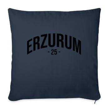 Erzurum 25 Turquie Turquie Cadeau Vacances TR Türk - Housse de coussin décorative 45 x 45 cm - bleu marine - Devant
