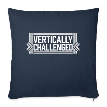 verticalement défié drôle petit gens blague hommes - Housse de coussin décorative 45 x 45 cm - bleu marine - Devant