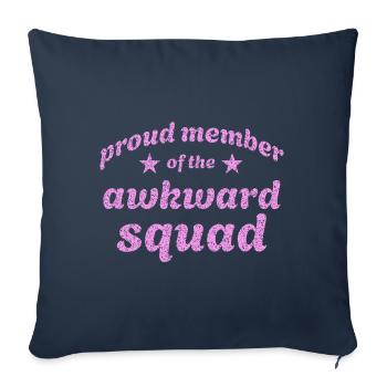 Proud member of the awkward squad in pink - Sofa pillowcase 17,3'' x 17,3'' (45 x 45 cm) - navy - Front