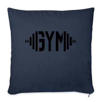 salle de sport - Housse de coussin décorative 45 x 45 cm - bleu marine - Devant