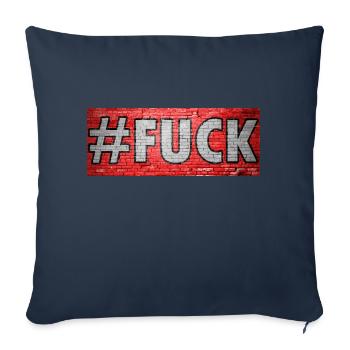 #Fuck graffiti - Sofa pillowcase 17,3'' x 17,3'' (45 x 45 cm) - navy - Front