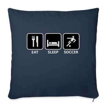 Fußball - Housse de coussin décorative 45 x 45 cm - bleu marine - Devant