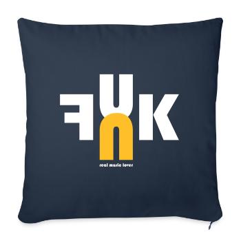 FUNK - vrai mélomane - musicien - groupe - Housse de coussin décorative 45 x 45 cm - bleu marine - Devant