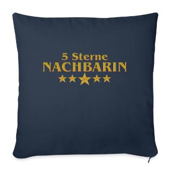 Vom Grafik Designer--5 Sterne Nachbarin - Sofakissenbezug 45 x 45 cm - Navy - Vorne
