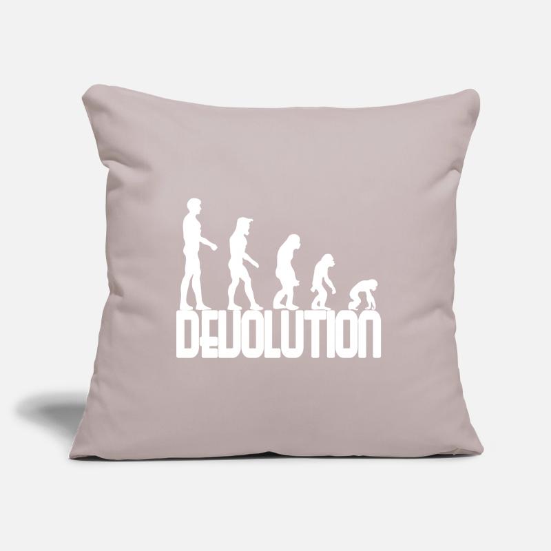 Devolution Evolution schlichtes Design Sofakissenbezug 45 x 45 cm