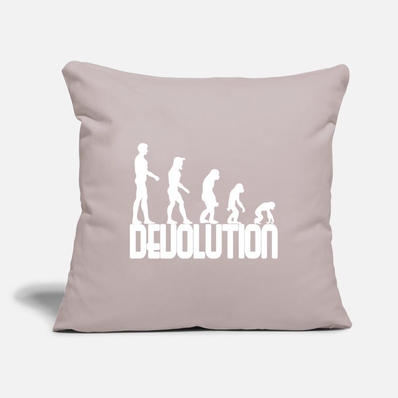 Devolution Evolution simple design Sofa pillowcase 17,3'' x 17,3'' (45 x 45 cm)