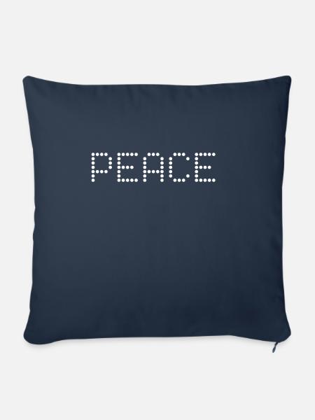 FRIEDEN - FRIEDEN - WEIß - Sofakissenbezug 45 x 45 cm - Navy