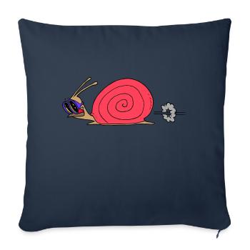 Team Snail - Sofa pillowcase 17,3'' x 17,3'' (45 x 45 cm) - navy - Front