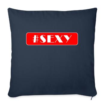 Beauté sexy - Housse de coussin décorative 45 x 45 cm - bleu marine - Devant